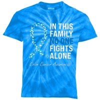 Colorectal Cancer Colon Cancer Blue Ribbon Kids Tie-Dye T-Shirt