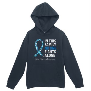 Colorectal Cancer Colon Cancer Blue Ribbon Urban Pullover Hoodie