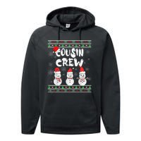 Cousin Crew Christmas Pajamas Snow Merry Xmas Family Boy Performance Fleece Hoodie