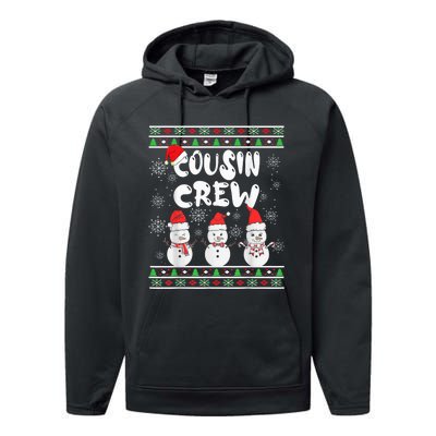 Cousin Crew Christmas Pajamas Snow Merry Xmas Family Boy Performance Fleece Hoodie