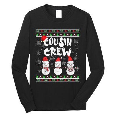 Cousin Crew Christmas Pajamas Snow Merry Xmas Family Boy Long Sleeve Shirt