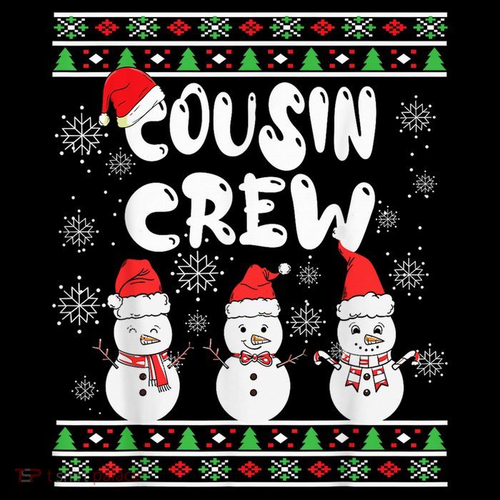 Cousin Crew Christmas Pajamas Snow Merry Xmas Family Boy T-Shirt