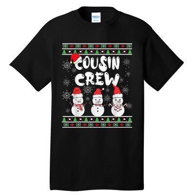 Cousin Crew Christmas Pajamas Snow Merry Xmas Family Boy Tall T-Shirt