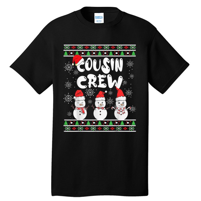 Cousin Crew Christmas Pajamas Snow Merry Xmas Family Boy Tall T-Shirt