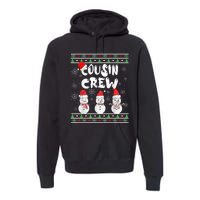 Cousin Crew Christmas Pajamas Snow Merry Xmas Family Boy Premium Hoodie