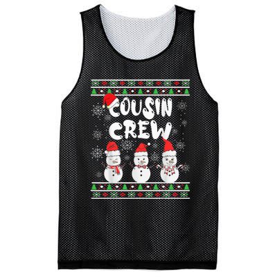 Cousin Crew Christmas Pajamas Snow Merry Xmas Family Boy Mesh Reversible Basketball Jersey Tank