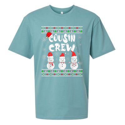 Cousin Crew Christmas Pajamas Snow Merry Xmas Family Boy Sueded Cloud Jersey T-Shirt