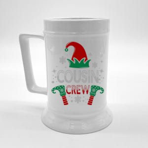 Christmas Cousin Crew Funny Elf Matching Family Xmas Gift Beer Stein