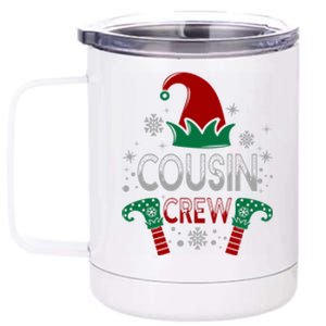 Christmas Cousin Crew Funny Elf Matching Family Xmas Gift 12 oz Stainless Steel Tumbler Cup