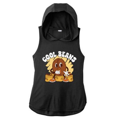 Cool Cartoon Coffee Beans Funny Quotes For Coffee Lovers Cute Gift Ladies PosiCharge Tri-Blend Wicking Draft Hoodie Tank