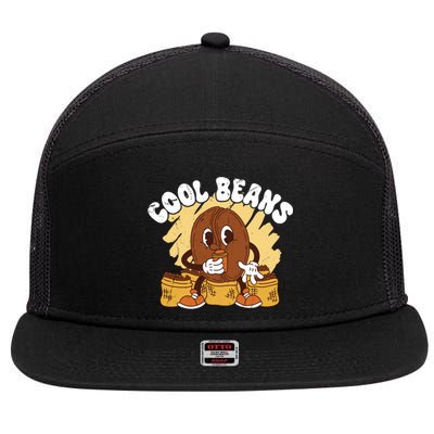 Cool Cartoon Coffee Beans Funny Quotes For Coffee Lovers Cute Gift 7 Panel Mesh Trucker Snapback Hat