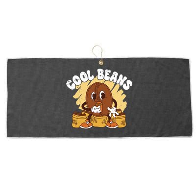 Cool Cartoon Coffee Beans Funny Quotes For Coffee Lovers Cute Gift Large Microfiber Waffle Golf Towel