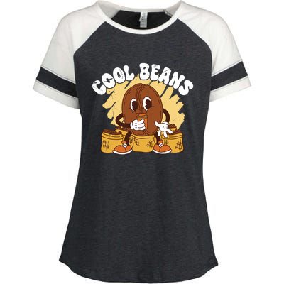 Cool Cartoon Coffee Beans Funny Quotes For Coffee Lovers Cute Gift Enza Ladies Jersey Colorblock Tee