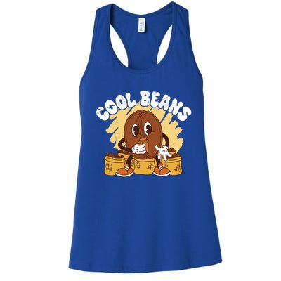 Cool Cartoon Coffee Beans Funny Quotes For Coffee Lovers Cute Gift Women's Racerback Tank