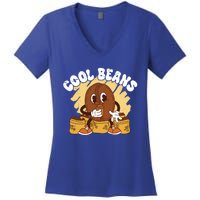 Cool Cartoon Coffee Beans Funny Quotes For Coffee Lovers Cute Gift Women's V-Neck T-Shirt