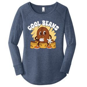 Cool Cartoon Coffee Beans Funny Quotes For Coffee Lovers Cute Gift Women's Perfect Tri Tunic Long Sleeve Shirt