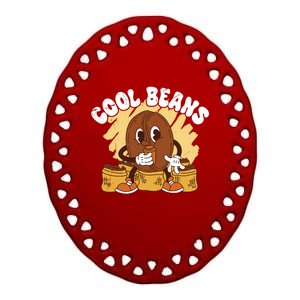 Cool Cartoon Coffee Beans Funny Quotes For Coffee Lovers Cute Gift Ceramic Oval Ornament