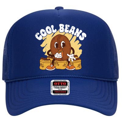 Cool Cartoon Coffee Beans Funny Quotes For Coffee Lovers Cute Gift High Crown Mesh Back Trucker Hat