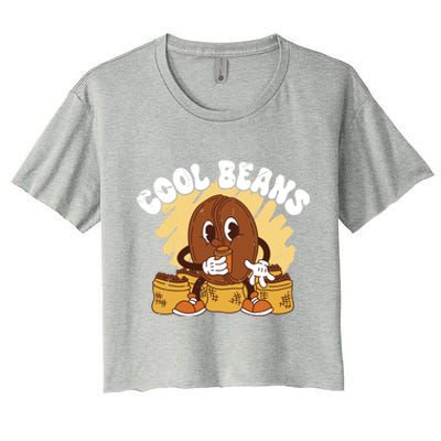 Cool Cartoon Coffee Beans Funny Quotes For Coffee Lovers Cute Gift Women's Crop Top Tee