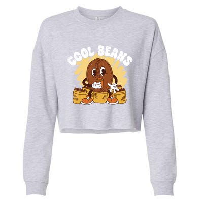 Cool Cartoon Coffee Beans Funny Quotes For Coffee Lovers Cute Gift Cropped Pullover Crew