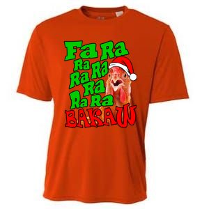 Christmas Chicken Caroling Fa Ra Ra Ugly Christmas Sweater Gift Cooling Performance Crew T-Shirt