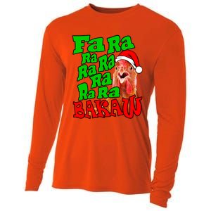 Christmas Chicken Caroling Fa Ra Ra Ugly Christmas Sweater Gift Cooling Performance Long Sleeve Crew