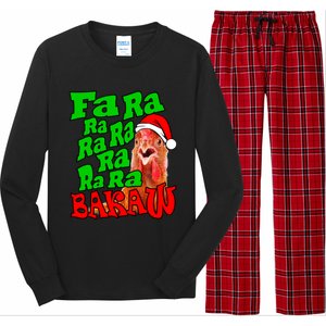 Christmas Chicken Caroling Fa Ra Ra Ugly Christmas Sweater Gift Long Sleeve Pajama Set