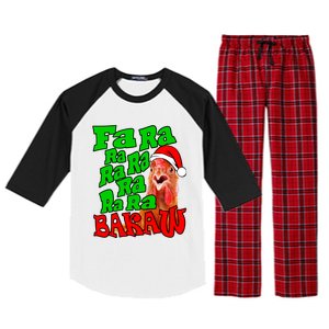 Christmas Chicken Caroling Fa Ra Ra Ugly Christmas Sweater Gift Raglan Sleeve Pajama Set