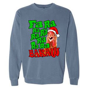 Christmas Chicken Caroling Fa Ra Ra Ugly Christmas Sweater Gift Garment-Dyed Sweatshirt