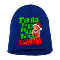 Christmas Chicken Caroling Fa Ra Ra Ugly Christmas Sweater Gift Short Acrylic Beanie