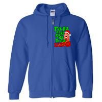 Christmas Chicken Caroling Fa Ra Ra Ugly Christmas Sweater Gift Full Zip Hoodie