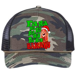 Christmas Chicken Caroling Fa Ra Ra Ugly Christmas Sweater Gift Retro Rope Trucker Hat Cap