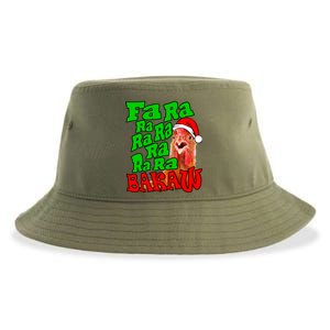 Christmas Chicken Caroling Fa Ra Ra Ugly Christmas Sweater Gift Sustainable Bucket Hat