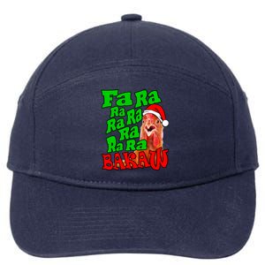 Christmas Chicken Caroling Fa Ra Ra Ugly Christmas Sweater Gift 7-Panel Snapback Hat