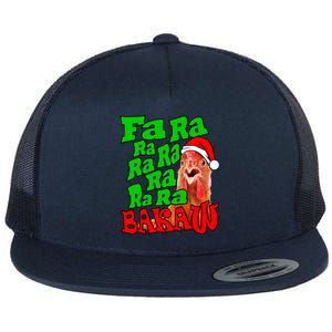 Christmas Chicken Caroling Fa Ra Ra Ugly Christmas Sweater Gift Flat Bill Trucker Hat