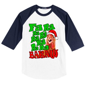 Christmas Chicken Caroling Fa Ra Ra Ugly Christmas Sweater Gift Baseball Sleeve Shirt