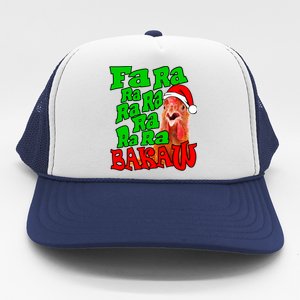 Christmas Chicken Caroling Fa Ra Ra Ugly Christmas Sweater Gift Trucker Hat