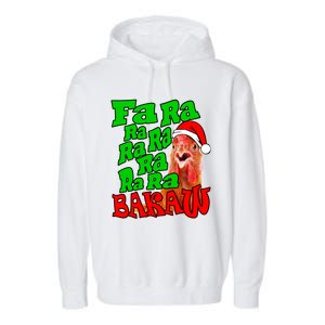 Christmas Chicken Caroling Fa Ra Ra Ugly Christmas Sweater Gift Garment-Dyed Fleece Hoodie