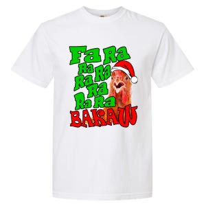 Christmas Chicken Caroling Fa Ra Ra Ugly Christmas Sweater Gift Garment-Dyed Heavyweight T-Shirt