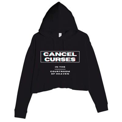 CANCEL CURSES Crop Fleece Hoodie