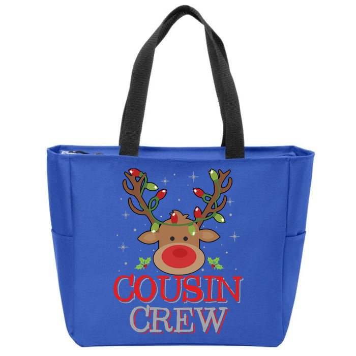 Christmas Cousin Crew Funny Reindeer Xmas Holidays Cool Gift Zip Tote Bag