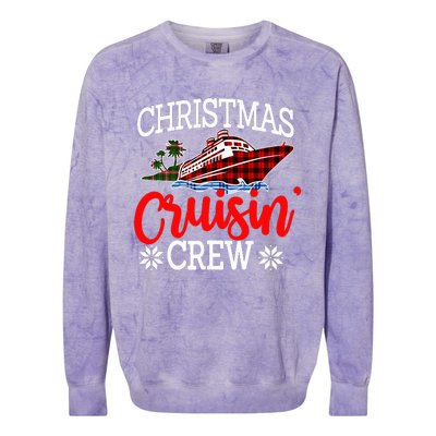 Christmas Cruisin Crew Cruise Matching Family Pajamas Colorblast Crewneck Sweatshirt