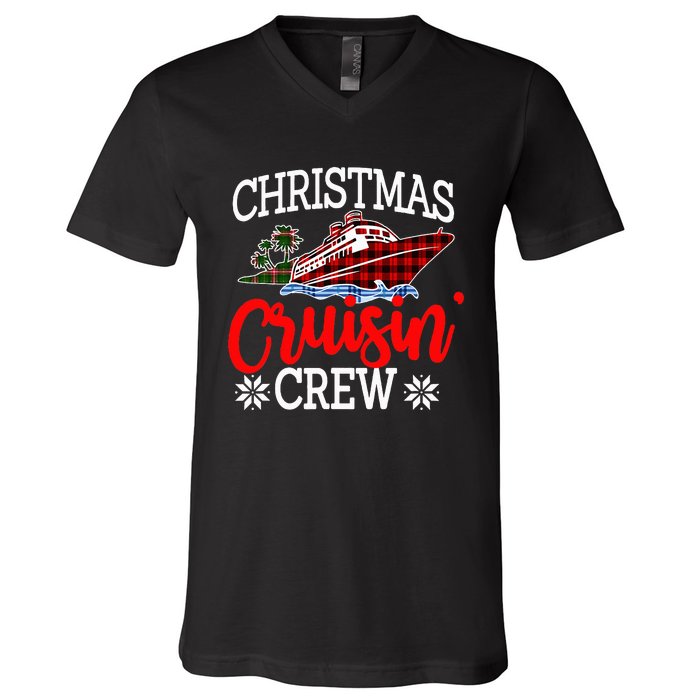 Christmas Cruisin Crew Cruise Matching Family Pajamas V-Neck T-Shirt