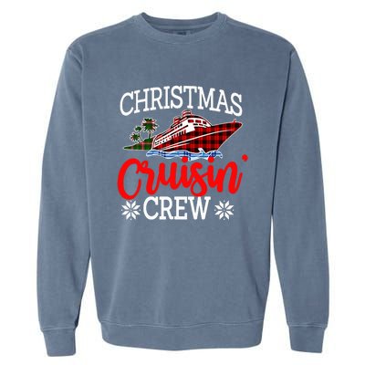 Christmas Cruisin Crew Cruise Matching Family Pajamas Garment-Dyed Sweatshirt