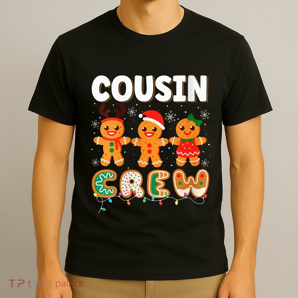 Cousin Crew Christmas Pajama Shirt Gingerbread Man Xmas T-Shirt