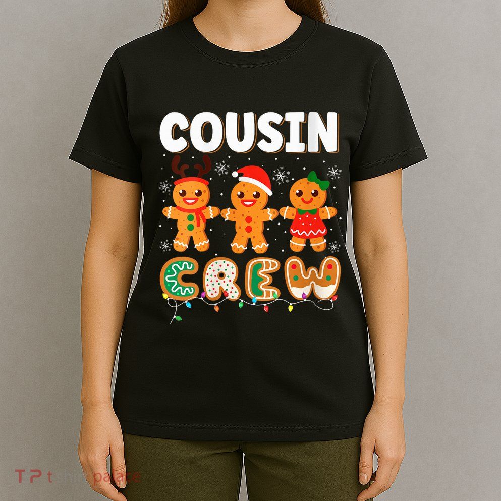 Cousin Crew Christmas Pajama Shirt Gingerbread Man Xmas T-Shirt