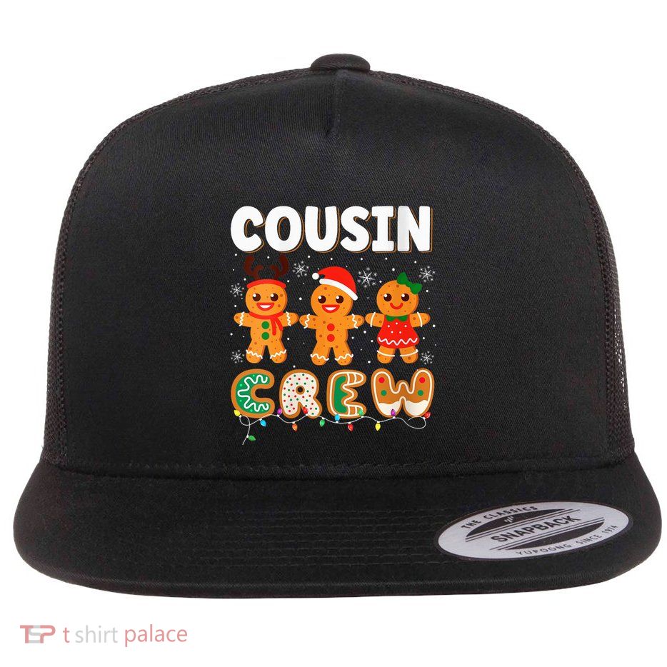 Cousin Crew Christmas Pajama Shirt Gingerbread Man Xmas Flatbill Hat