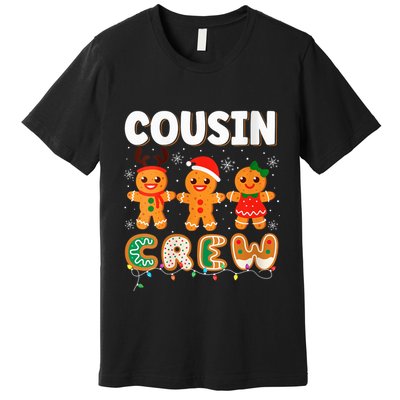 Cousin Crew Christmas Pajama Shirt Gingerbread Man Xmas Premium T-Shirt