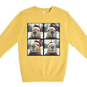 Capybara Christmas Premium Crewneck Sweatshirt