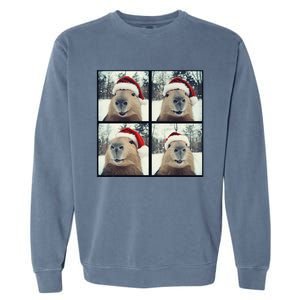 Capybara Christmas Garment-Dyed Sweatshirt